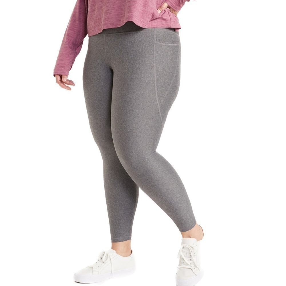 Old Navy 4X Gray High-Waisted PowerSoft 7/8 Leggings for Women (ON06)